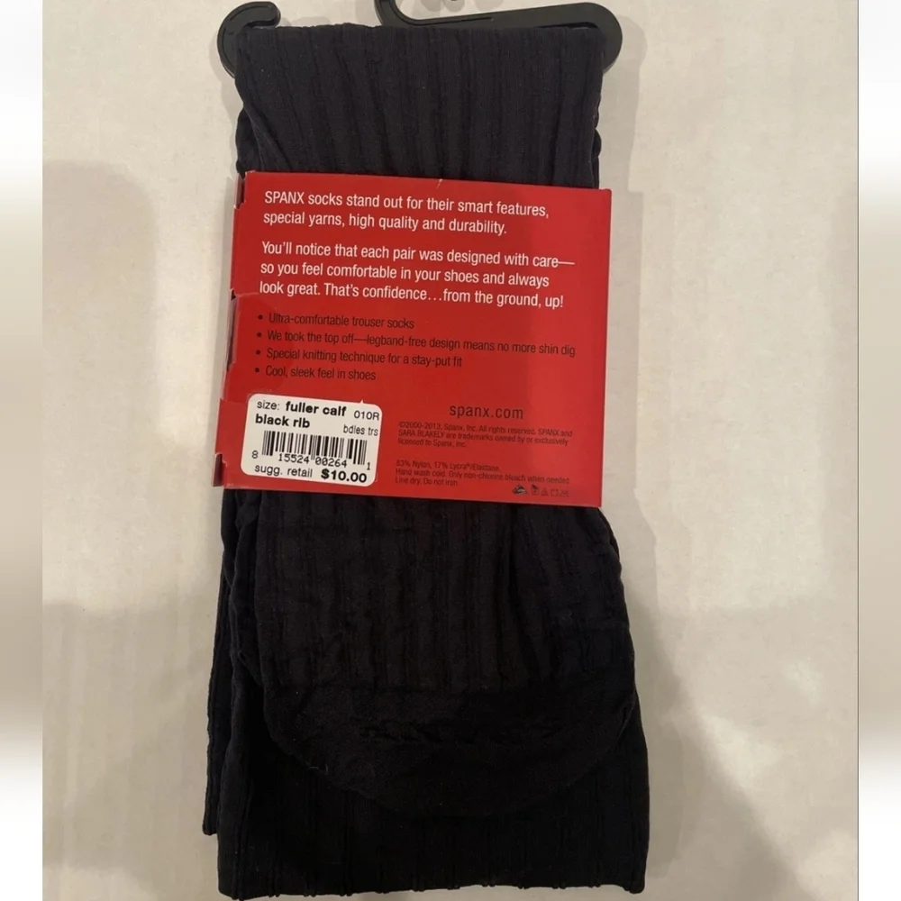SPANX Topless Black Rib Trouser Socks